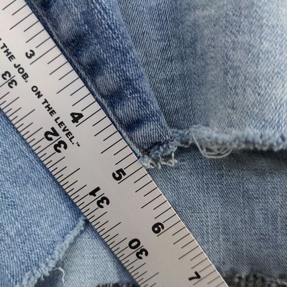 Maurices Womens Cut Off High Rise Jean Shorts Blue Size 22W Denim Button Fly - Picture 5 of 12